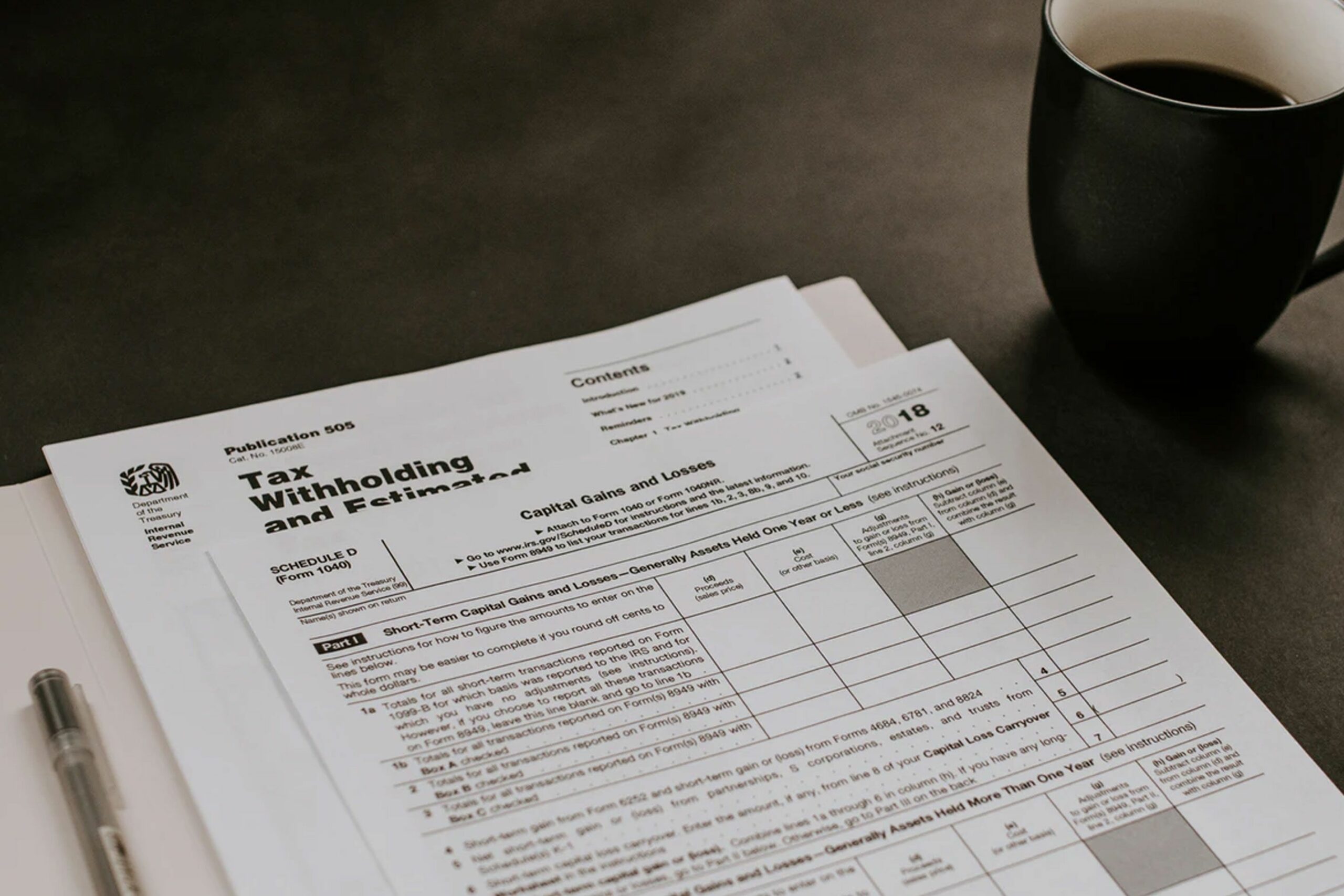 Tax Documents and Coffee Tax Documents and Coffee